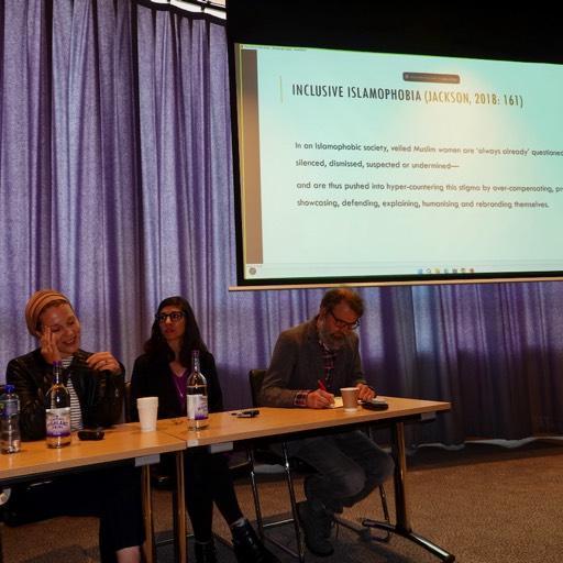 Panel 1. Guilia Evolvi, Laura Mora, Martijn de Koning. photo: Yvonne Howard-Bunt