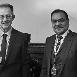 Prof. Gary R. Bunt, Ayoub Khan MP. Digital British Islam Policy Seminar, 7 July 2025. Photo: Yvonne Howard-Bunt